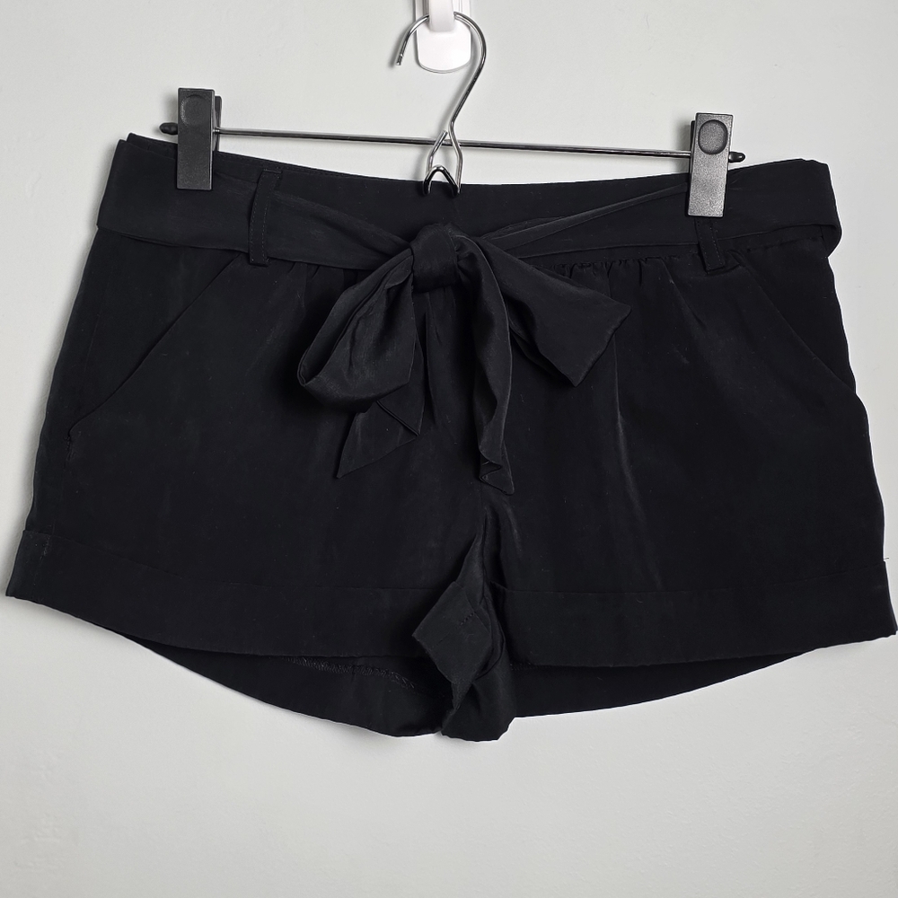 Express Black Belted Dress Shorts Size 2 | Tie Waist | Tailored